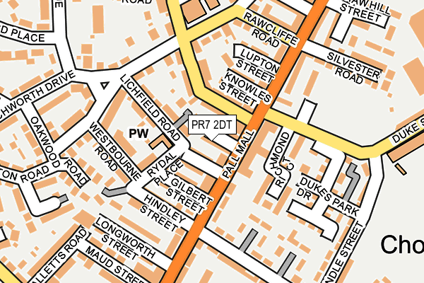 PR7 2DT map - OS OpenMap – Local (Ordnance Survey)