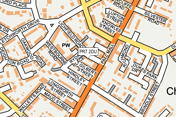 PR7 2DU map - OS OpenMap – Local (Ordnance Survey)