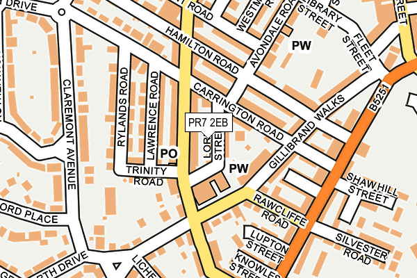 PR7 2EB map - OS OpenMap – Local (Ordnance Survey)