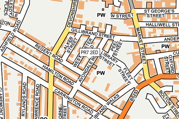 PR7 2ED map - OS OpenMap – Local (Ordnance Survey)