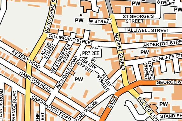 PR7 2EE map - OS OpenMap – Local (Ordnance Survey)