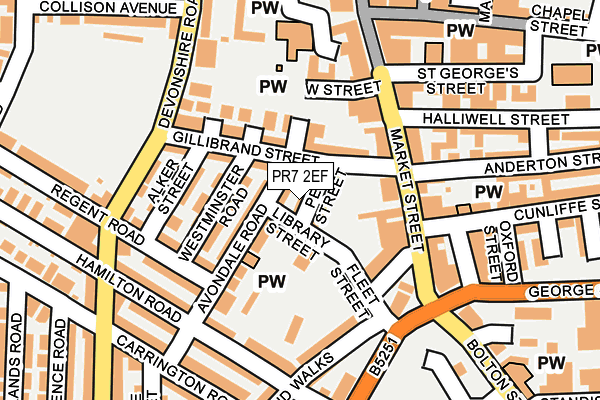 PR7 2EF map - OS OpenMap – Local (Ordnance Survey)