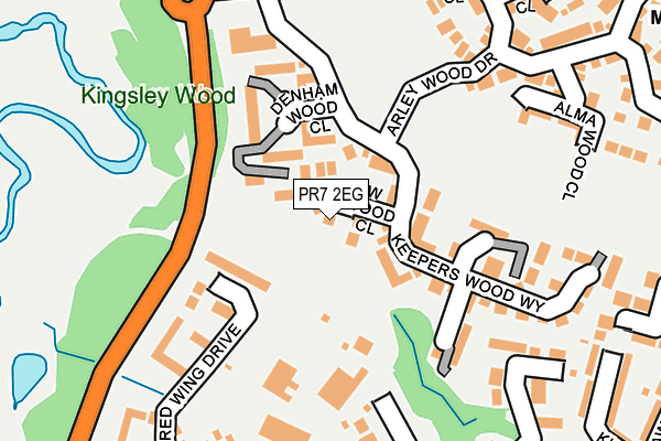PR7 2EG map - OS OpenMap – Local (Ordnance Survey)