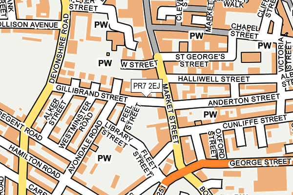 PR7 2EJ map - OS OpenMap – Local (Ordnance Survey)