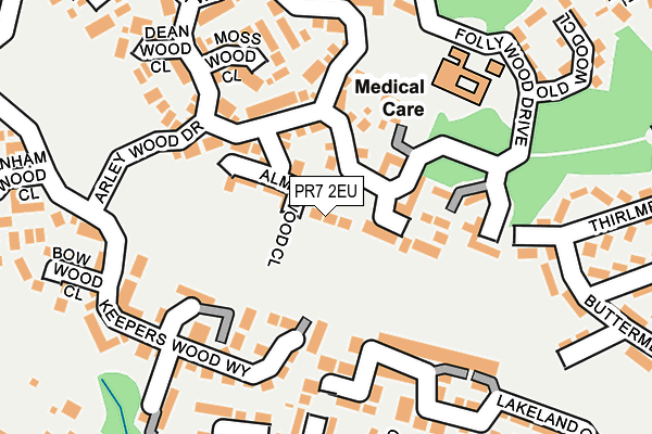 PR7 2EU map - OS OpenMap – Local (Ordnance Survey)