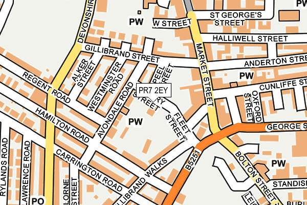 PR7 2EY map - OS OpenMap – Local (Ordnance Survey)