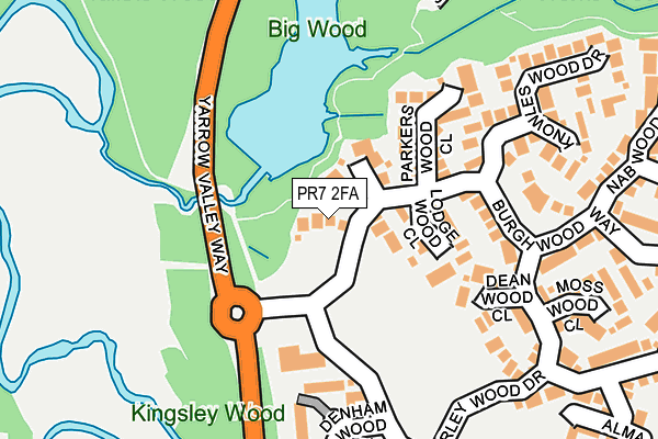 PR7 2FA map - OS OpenMap – Local (Ordnance Survey)