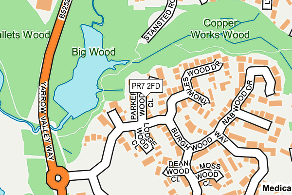 PR7 2FD map - OS OpenMap – Local (Ordnance Survey)