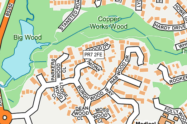 PR7 2FE map - OS OpenMap – Local (Ordnance Survey)