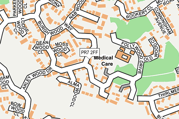 PR7 2FF map - OS OpenMap – Local (Ordnance Survey)