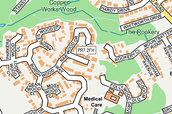 PR7 2FH map - OS OpenMap – Local (Ordnance Survey)