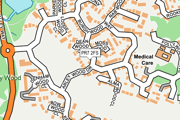 PR7 2FS map - OS OpenMap – Local (Ordnance Survey)