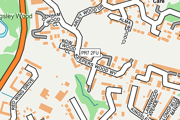 PR7 2FU map - OS OpenMap – Local (Ordnance Survey)