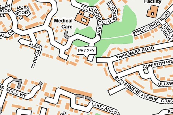 PR7 2FY map - OS OpenMap – Local (Ordnance Survey)