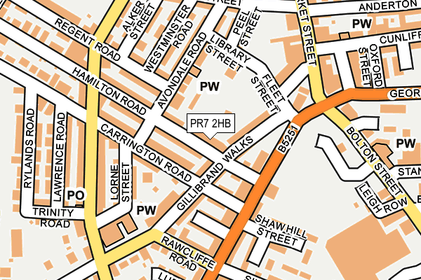 PR7 2HB map - OS OpenMap – Local (Ordnance Survey)