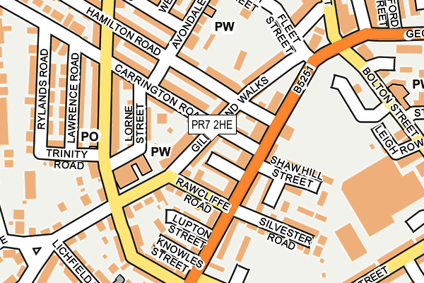 PR7 2HE map - OS OpenMap – Local (Ordnance Survey)