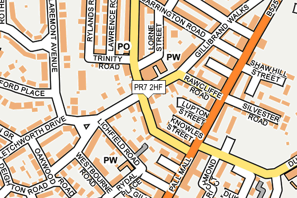 PR7 2HF map - OS OpenMap – Local (Ordnance Survey)