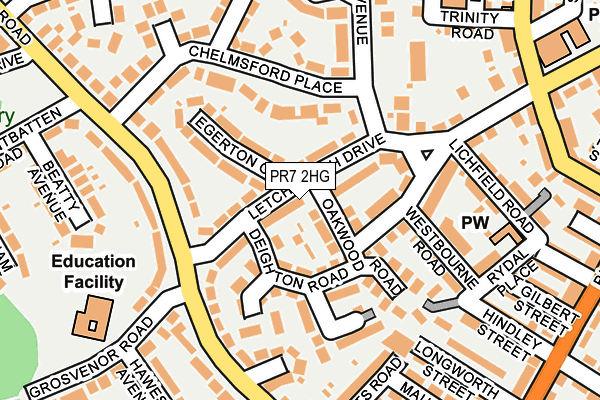 PR7 2HG map - OS OpenMap – Local (Ordnance Survey)