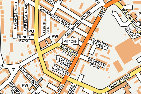 PR7 2HH map - OS OpenMap – Local (Ordnance Survey)