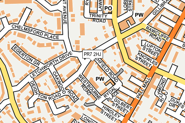 PR7 2HJ map - OS OpenMap – Local (Ordnance Survey)