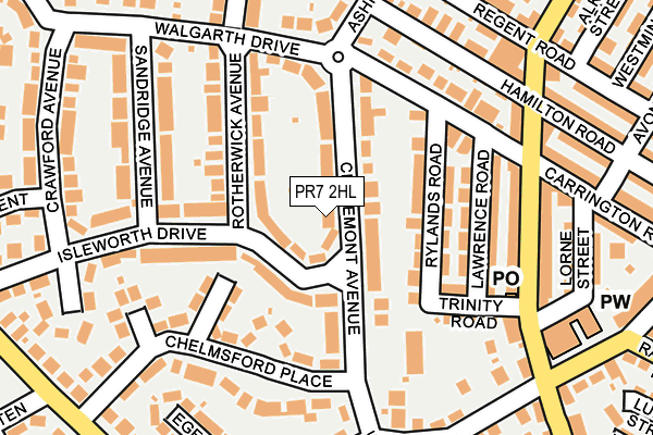 PR7 2HL map - OS OpenMap – Local (Ordnance Survey)