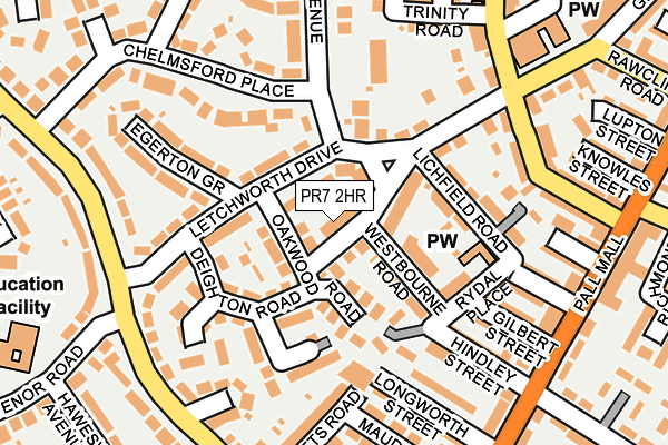 PR7 2HR map - OS OpenMap – Local (Ordnance Survey)