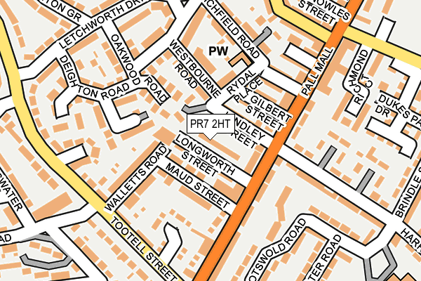 PR7 2HT map - OS OpenMap – Local (Ordnance Survey)