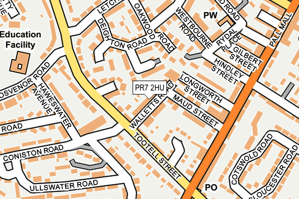 PR7 2HU map - OS OpenMap – Local (Ordnance Survey)