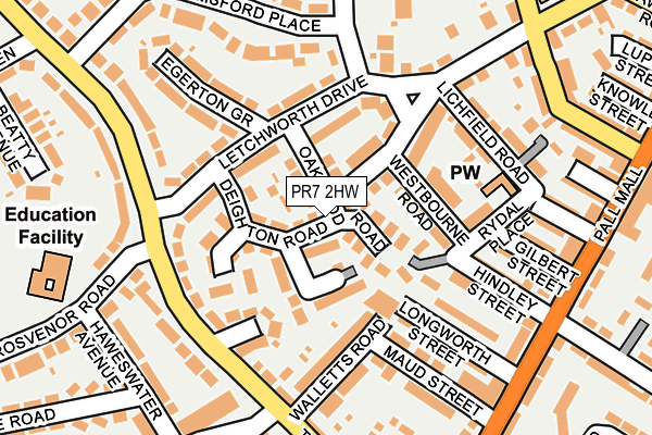 PR7 2HW map - OS OpenMap – Local (Ordnance Survey)