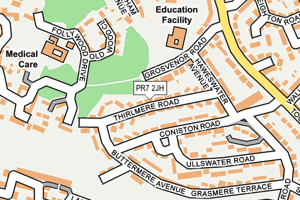 PR7 2JH map - OS OpenMap – Local (Ordnance Survey)