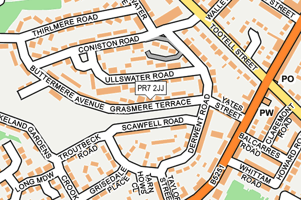 PR7 2JJ map - OS OpenMap – Local (Ordnance Survey)