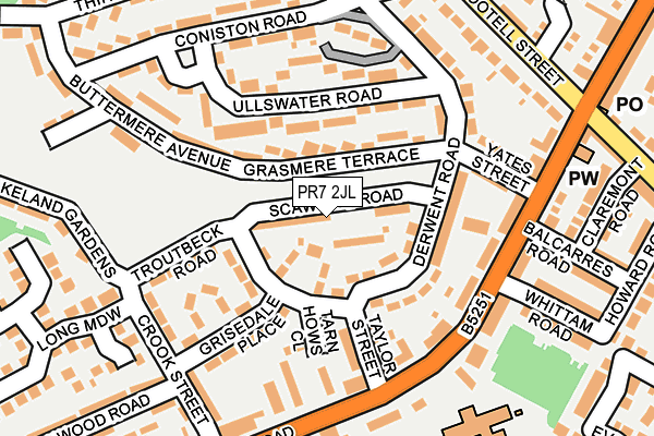 PR7 2JL map - OS OpenMap – Local (Ordnance Survey)