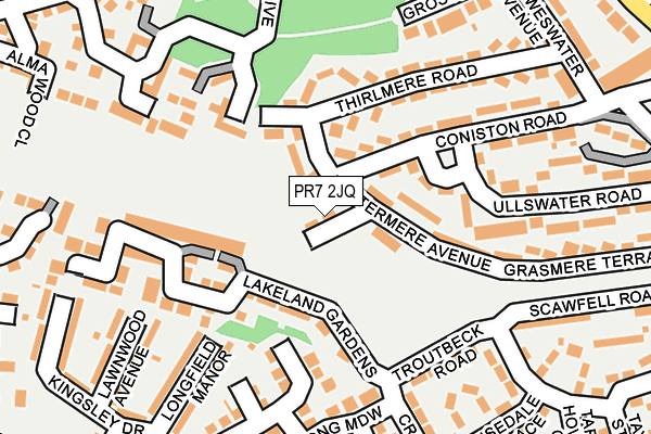 PR7 2JQ map - OS OpenMap – Local (Ordnance Survey)