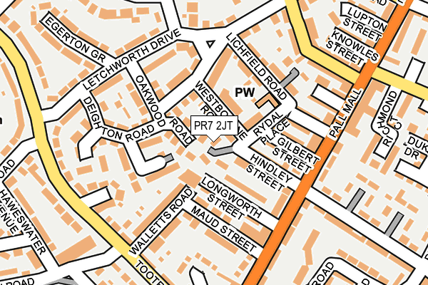 PR7 2JT map - OS OpenMap – Local (Ordnance Survey)