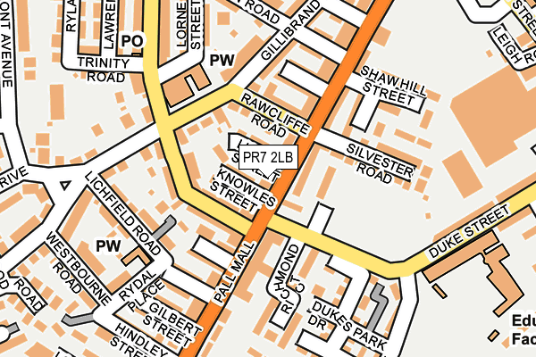 PR7 2LB map - OS OpenMap – Local (Ordnance Survey)