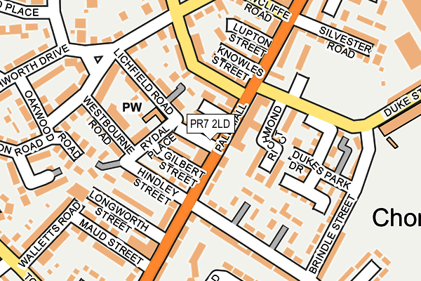PR7 2LD map - OS OpenMap – Local (Ordnance Survey)