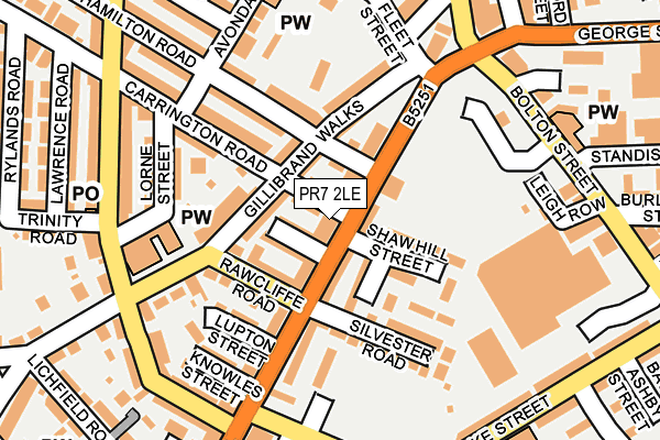 PR7 2LE map - OS OpenMap – Local (Ordnance Survey)