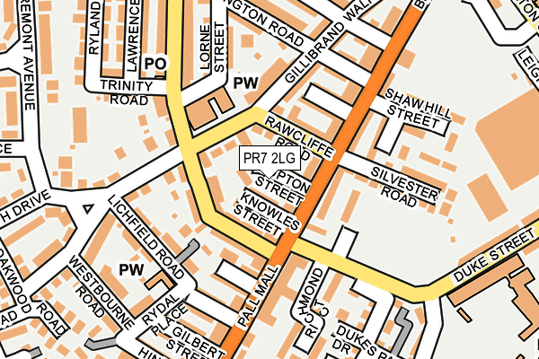 PR7 2LG map - OS OpenMap – Local (Ordnance Survey)