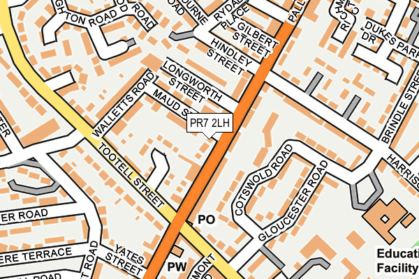 PR7 2LH map - OS OpenMap – Local (Ordnance Survey)