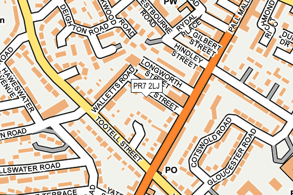 PR7 2LJ map - OS OpenMap – Local (Ordnance Survey)