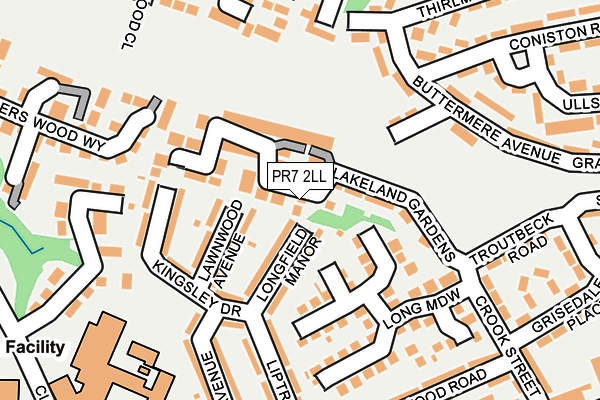 PR7 2LL map - OS OpenMap – Local (Ordnance Survey)