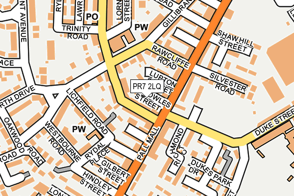 PR7 2LQ map - OS OpenMap – Local (Ordnance Survey)