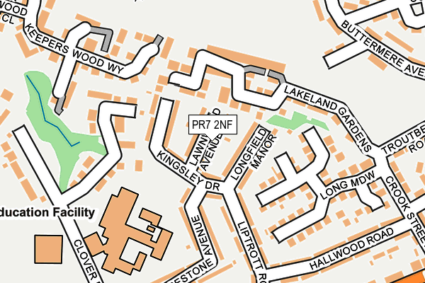 PR7 2NF map - OS OpenMap – Local (Ordnance Survey)