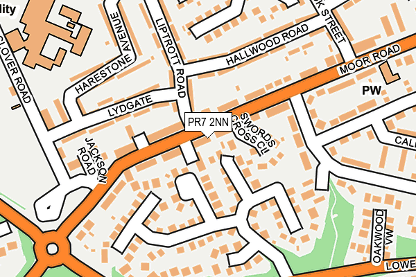 PR7 2NN map - OS OpenMap – Local (Ordnance Survey)