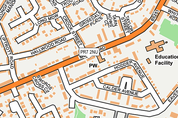 PR7 2NU map - OS OpenMap – Local (Ordnance Survey)