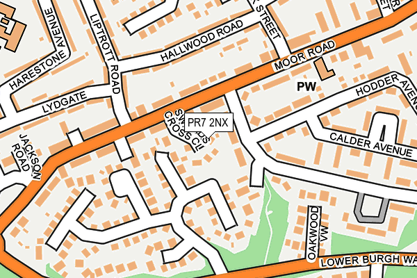 PR7 2NX map - OS OpenMap – Local (Ordnance Survey)