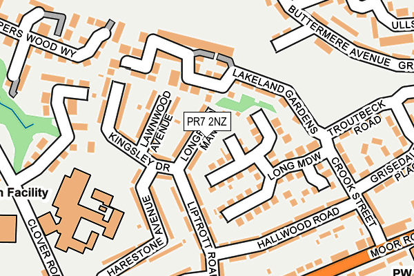 PR7 2NZ map - OS OpenMap – Local (Ordnance Survey)