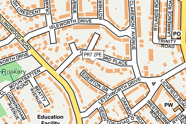 PR7 2PE map - OS OpenMap – Local (Ordnance Survey)