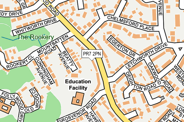 PR7 2PN map - OS OpenMap – Local (Ordnance Survey)