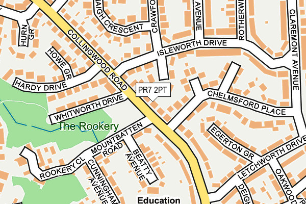 PR7 2PT map - OS OpenMap – Local (Ordnance Survey)
